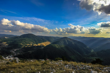 Fototapeta na wymiar Misty Rhodope mountain, Bulgaria