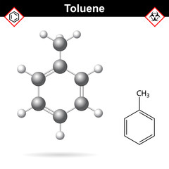 Toluene organic solvent chemical structure