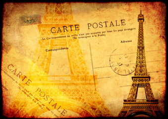 Grunge background with texture old paper and vintage post card