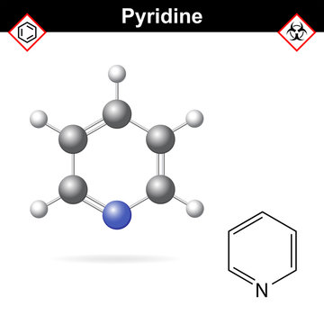 Pyridine organic solvent molecular structure