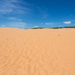 red sand dune desert in Mui Ne, Vietnam