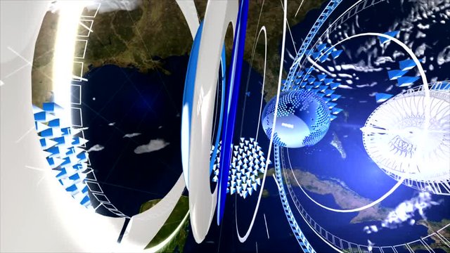 Weather satellite of the future. Formation of the weather on Earth.