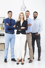 Portrait of business group people in the office. Team work