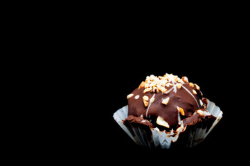 chocolate ball with topping