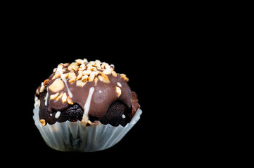 chocolate ball with topping