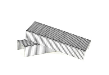 Staples wires on white background