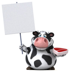 Fun cow - 3D Illustration