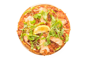 Pizza smoked salmon