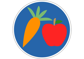 Schild Obst und Gemüse erlaubt