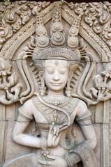 Fototapeta na wymiar Khmer sandstone sculpture