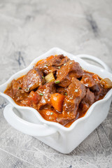 Beef stew with rosemary and vegetables