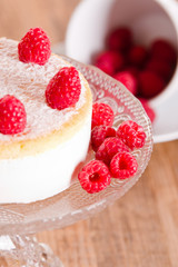 Raspberry cheesecake. 