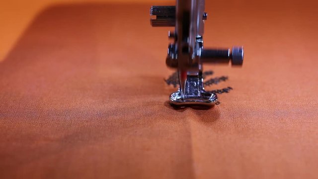 fast Sewing machine while embroidering with thread macro