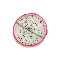 Pitaya or Dragon Fruit isolated against white background..
