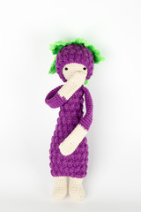 Crochet soft toy in the form of a blackberry