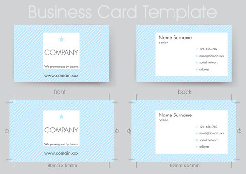 Business Card Template (90mm x 54mm CMYK)

