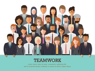 Businessman and businesswoman team