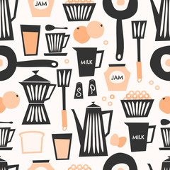 Seamless Breakfast Pattern