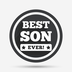 Best son ever sign icon. Award symbol.