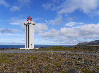 Fototapeta na wymiar Leuchtturm von Kópasker im Norden von island