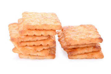 butter biscuits isolated on white