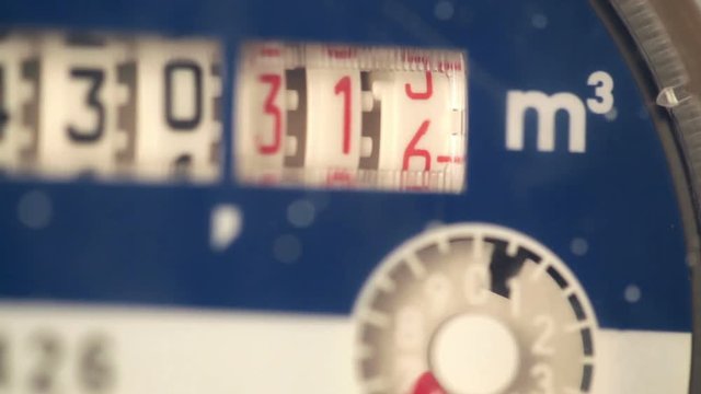 Close-up of water meter