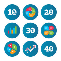 Sale discount icons. Special offer price signs.