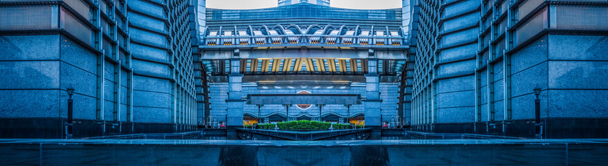 Obraz premium panorama view of vintage building in Shanghai,China.