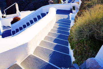 Traditional Style Stairway of Santorini, Greece