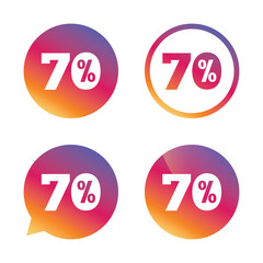 70 percent discount sign icon. Sale symbol.
