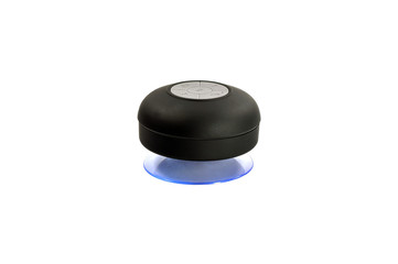 Wireless Bluetooth speaker for computer notebook and smart phone on white background.