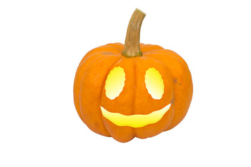 Halloween Pumpkin isolated on white background..