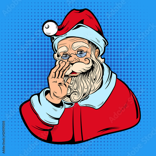 "Santa Claus Comic Style Design" Stock image and royalty-free vector