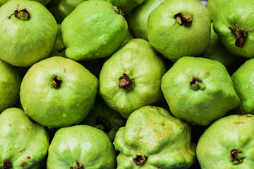 The guava fruit in the market for background