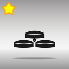 black Biogas Energy Icon button logo symbol concept high quality