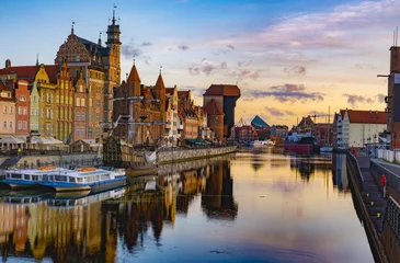 Naadloos Fotobehang Airtex Stad aan het water Stadsgezicht van Gdansk in Polen