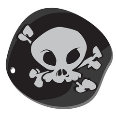Black Label pirate symbol.