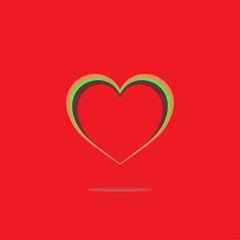 Heart Icon button. Holiday Heart Icon Art