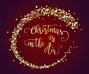 Vector handdrawn Christmas lettering.