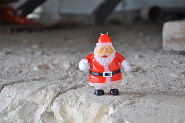 Small Santa Claus on the ground