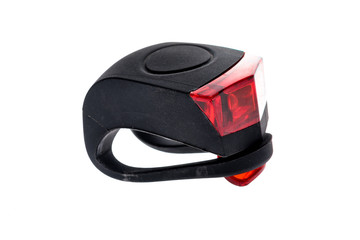 Fototapeta premium Detachable bicycle safety red blinking tail LED light.