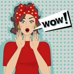 Woman and speech bubble. © marinavorona