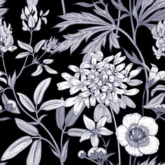 Seamless vector floral pattern. © marinavorona