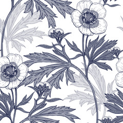 Seamless vector floral pattern. © marinavorona