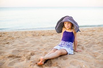 Little girl on the seashore