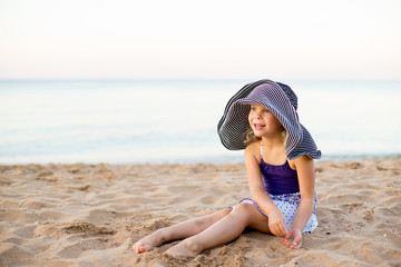 Little girl on the seashore