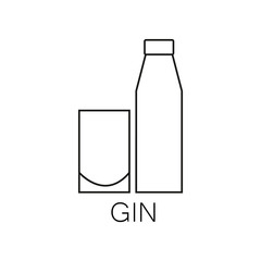 Alcoholic beverages line icon