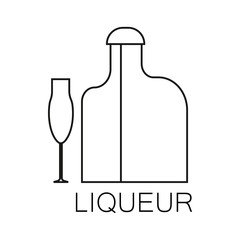 Alcoholic beverages line icon