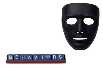 Black masks like human behavior, conception