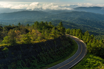 road in mountain forest